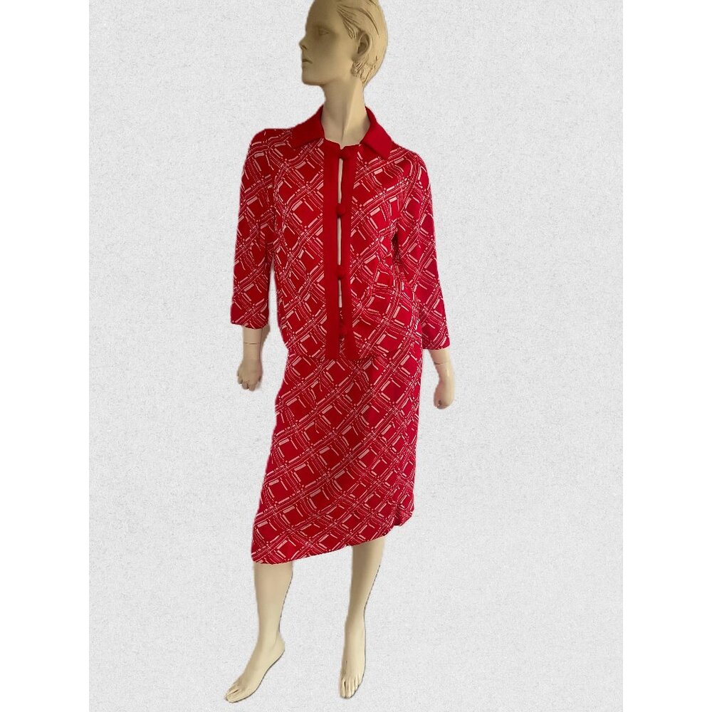 1950s Skirt Set, Size L, VENEZIA Matching Cardigan and Skirt, Made in Italy